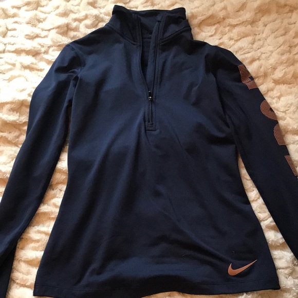 navy nike half zip